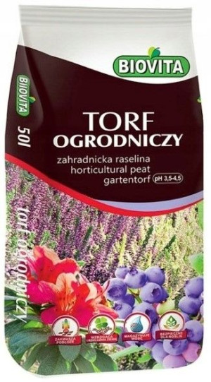 Torf Ogrodniczy Kwaśny 20L pH 3,5-4,5 Biovita