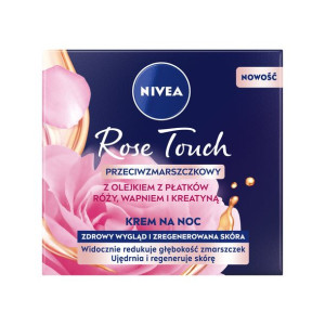 Nivea Rose Touch przeciwzmarszczkowy krem płatki róży wapń kreatyną 50ml