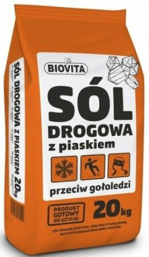 Biovita Sól drogowa z piaskiem 20kg
