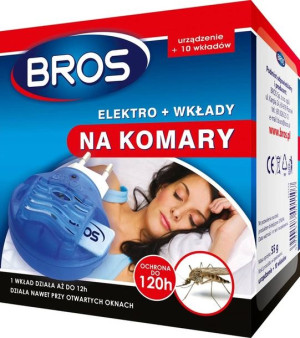 Bros Elektrofumigator + 10 wkładów na KOMARY