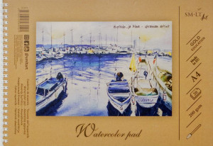 Blok do akwareli SM-LT Watercolor Gold - A4 200 g  - spirala