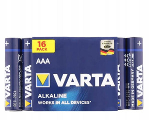 Bateria alkaliczna Varta AAA (R3) 16 szt. paluszki