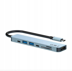 XO adapter HUB 7w1 USB-C PD SD microCD MACBOOK