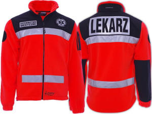Polar DAMSKI ratowniczy North-Wind FLUO z kompletem emblematów odblaskowych