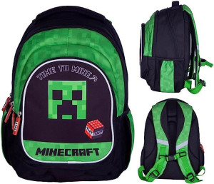 Plecak MINECRAFT szkolny TIME TO MINE CREEPER