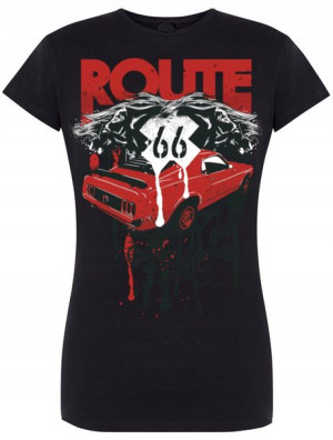 T-Shirt damski nadruk Route 66 Rozm.XXL