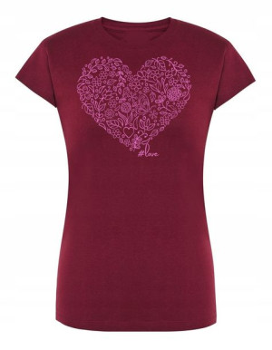 T-Shirt damski nadruk Serce Miłość LOVE rozm. M