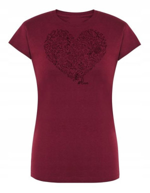 T-Shirt damski nadruk Serce Miłość LOVE rozm. S