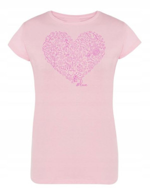 T-Shirt damski nadruk Serce Miłość LOVE rozm. XXL