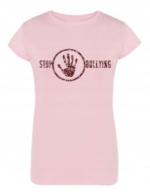 T-Shirt damski nadruk STOP BULLYING R.M