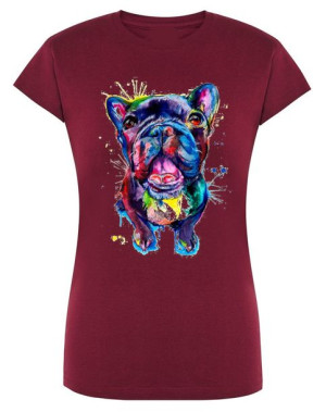 T-Shirt damski nadruk SŁODKI BULLDOG r.L