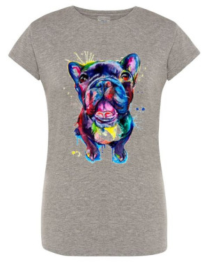 T-Shirt damski nadruk SŁODKI BULLDOG r.XL