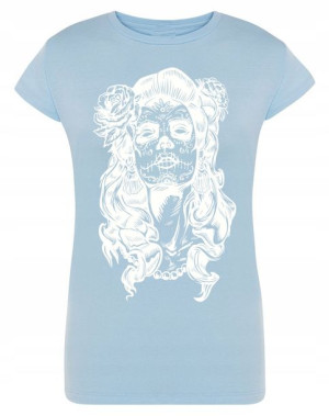 T-Shirt damski nadruk Twarz CZASZKA Kobieta r.L