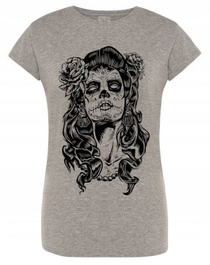 T-Shirt damski nadruk Twarz CZASZKA Kobieta r.L