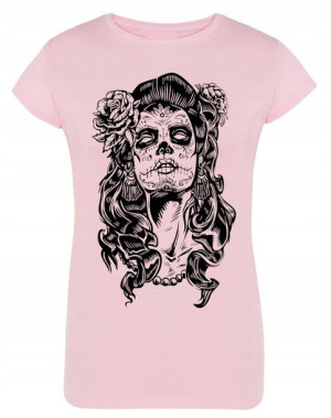 T-Shirt damski nadruk Twarz CZASZKA Kobieta r.M