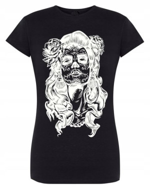 T-Shirt damski nadruk Twarz CZASZKA Kobieta r.XXL