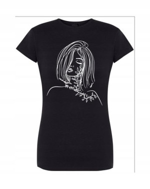 T-Shirt damski nadruk twarz Kobiety r.L