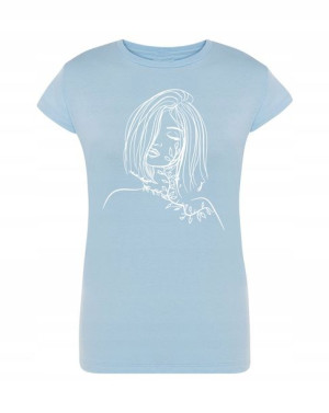 T-Shirt damski nadruk twarz Kobiety r.M