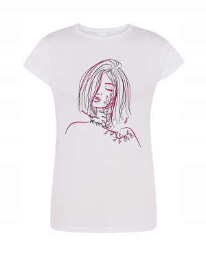 T-Shirt damski nadruk twarz Kobiety r.XL