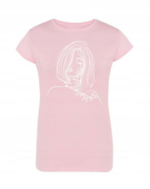 T-Shirt damski nadruk twarz Kobiety r.XL