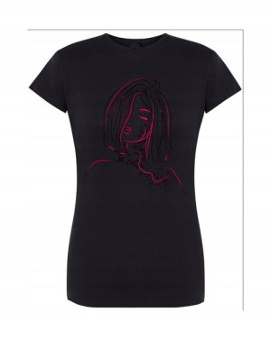 T-Shirt damski nadruk twarz Kobiety r.XXL