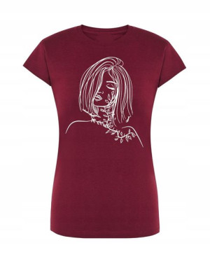 T-Shirt damski nadruk twarz Kobiety r.XXL