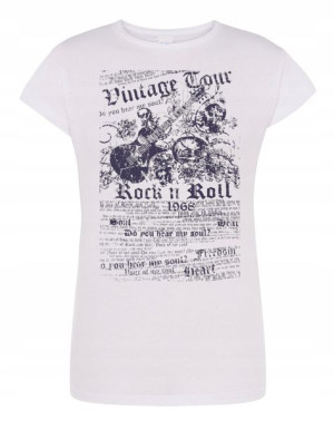 T-Shirt damski nadruk Vintage Rock’n Roll r.XL