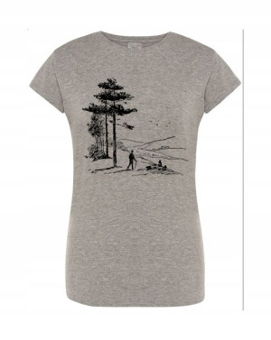 T-Shirt damski nadruk wędrówka hiking r.M