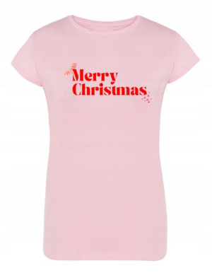 T-Shirt damski nadruk Wesołych Świąt r.L