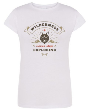 T-Shirt damski nadruk WILK przygoda r.M
