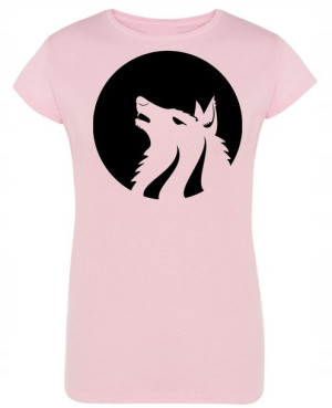 T-Shirt damski nadruk Wilk Wilkołak Rozm.L