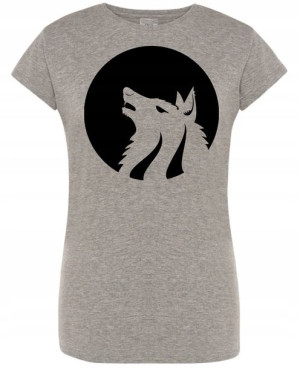 T-Shirt damski nadruk Wilk Wilkołak Rozm.M