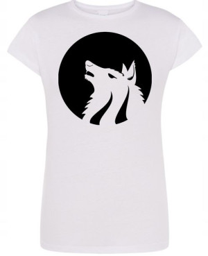 T-Shirt damski nadruk Wilk Wilkołak Rozm.M