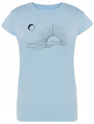 T-Shirt damski nadruk zachód Słońca Rozm.S