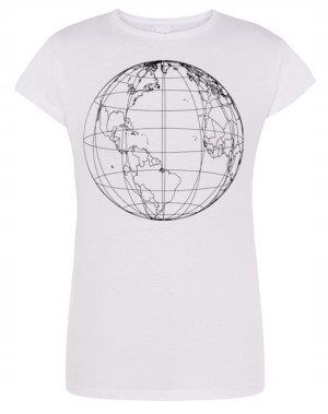 T-Shirt damski nadruk Ziemia Planeta r.XXL