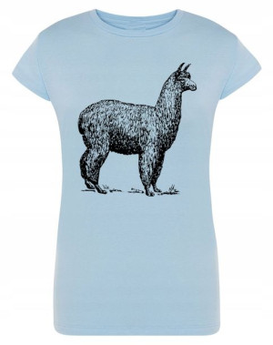 T-Shirt damski nadruk Zwierzę ALPAKA r.XL