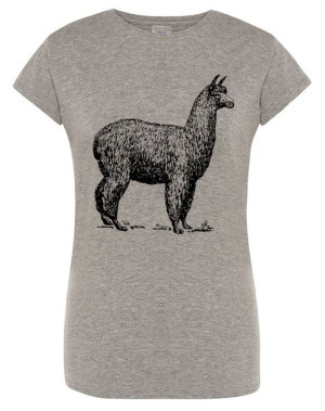 T-Shirt damski nadruk Zwierzę ALPAKA r.XXL