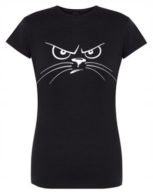 T-Shirt damski nadruk ZŁY Grumpy KOT r.XL