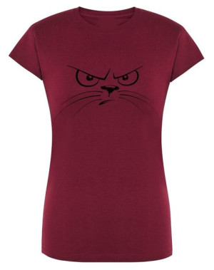 T-Shirt damski nadruk ZŁY Grumpy KOT r.XXL
