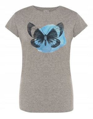 T-Shirt damski nadruk ładny Motyl Motylek r.L