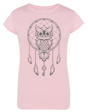 T-Shirt damski nadruk Łapacz Snów Sowa r.L