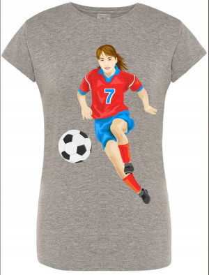 T-shirt Damski Piłkarka Piłka Nożna Nadruk R.M