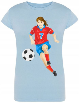 T-shirt Damski Piłkarka Piłka Nożna Nadruk R.S