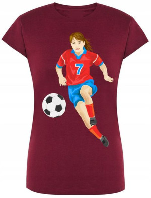 T-shirt Damski Piłkarka Piłka Nożna Nadruk R.S