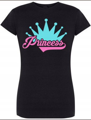T-Shirt Damski Princess Księżniczka Modny Rozm.XL