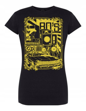 T-Shirt damski RETRO nadruk lata 80te 80s r.L