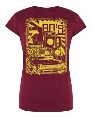 T-Shirt damski RETRO nadruk lata 80te 80s r.M