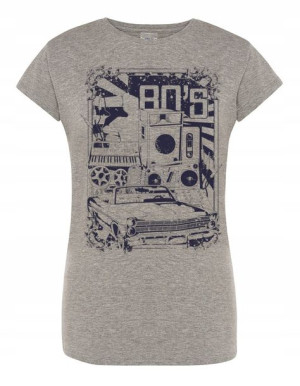 T-Shirt damski RETRO nadruk lata 80te 80s r.S