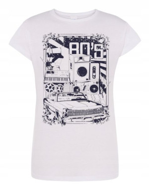 T-Shirt damski RETRO nadruk lata 80te 80s r.XL