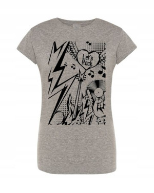 T-Shirt damski rockowy nadruk Let’s Rock r.L